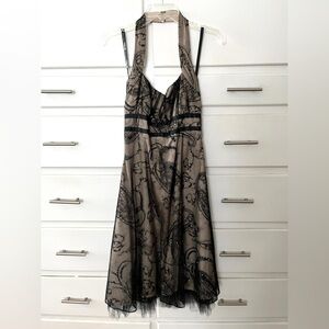 Zum Zum  Black and Tan Halter Prom  Dress size 9/10